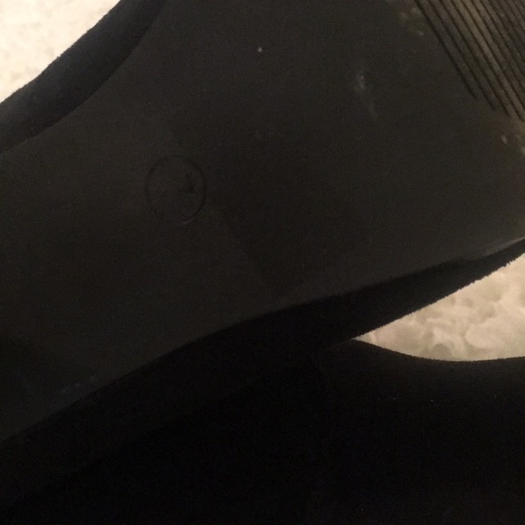 Black Faux Suede Ankle Booties - Picture 6 of 8